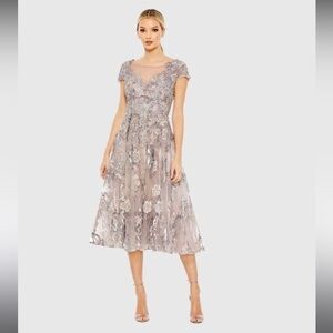 Mac Duggal 20315 Embroidered Cap Sleeve A Line